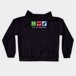 Peace Love Engineering Kids Hoodie